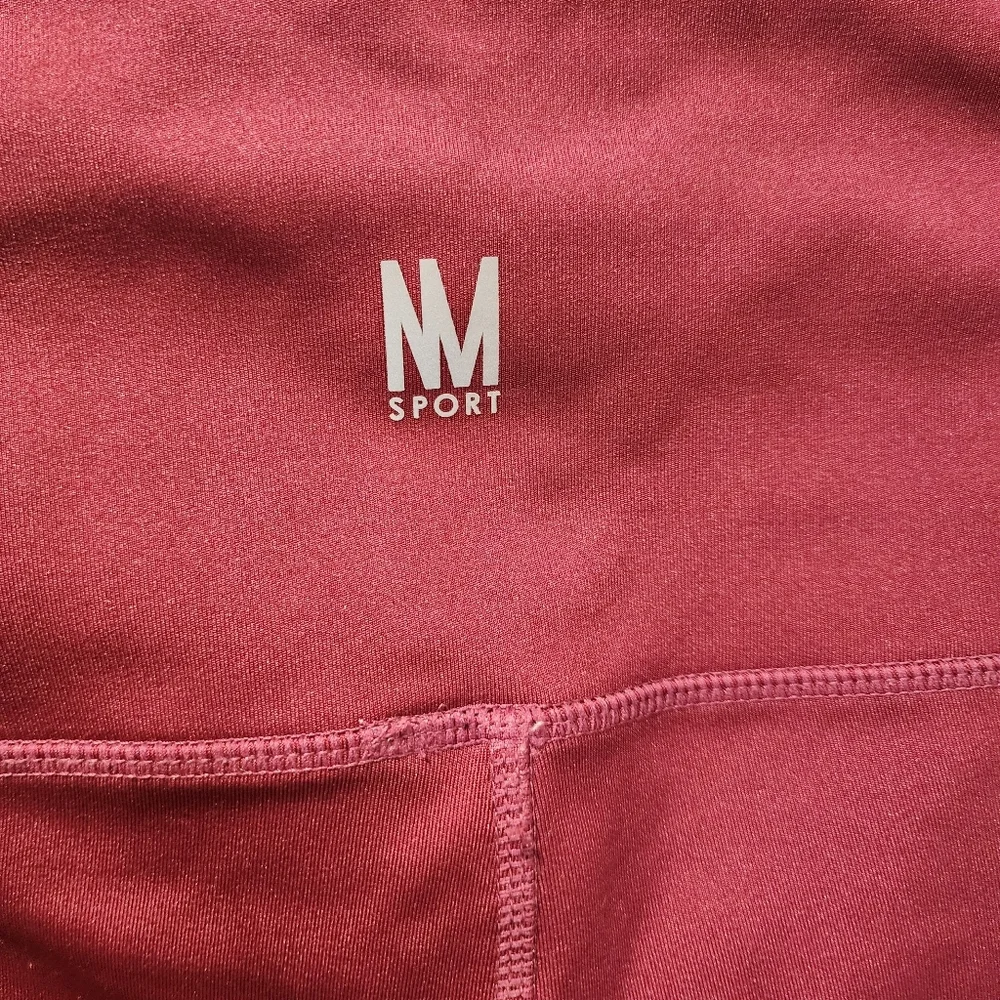 Nicole Miller Burgundy High-Waisted Leggings Size L